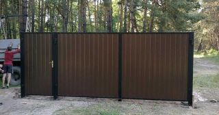 Купить распашные ворота из профнастила Бугульма, цена от 2719 руб.
